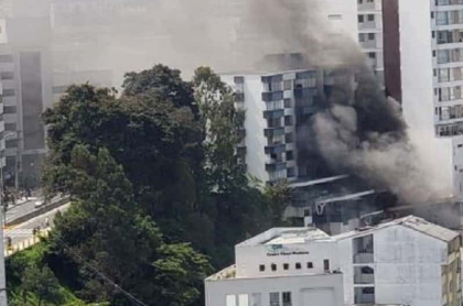 Incendio en edificio en Manizales