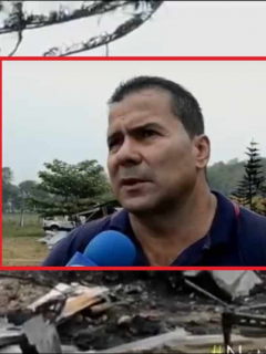 Finca de Jahir Palacios destruida