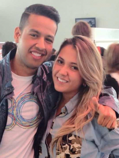 Martín Elías Díaz (Q,E,P.D.), cantante, y su esposa Dayana Jaimes.