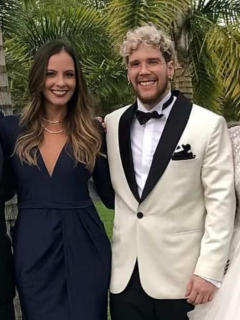 Laura Acuña, presentadora, con su esposo, el empresario Rodrigo Kling; y la actriz Danielle Arciniegas, con su marido, el cantante de Piso 21 David Escobar, 'DIM'.