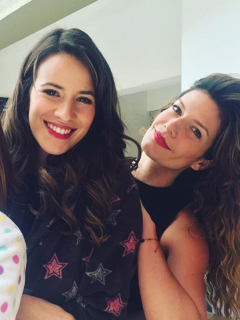 Lina Tejeiro, Laura Londoño y Mabel Moreno, actrices.