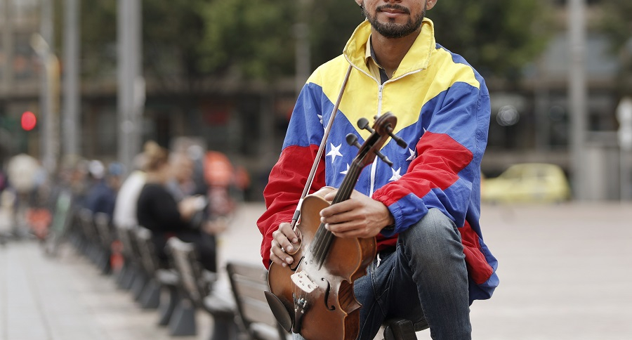 Migrante venezolano en Bogotá