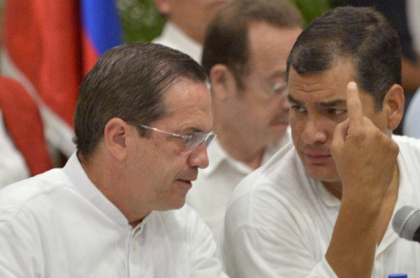 Ricardo Patiño y Rafael Correa