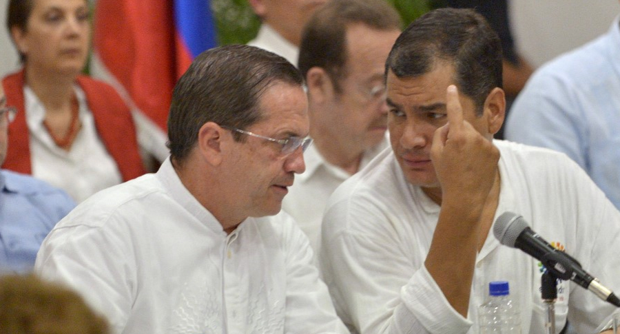 Ricardo Patiño y Rafael Correa