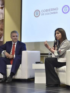 Iván Duque y María Victoria Angulo
