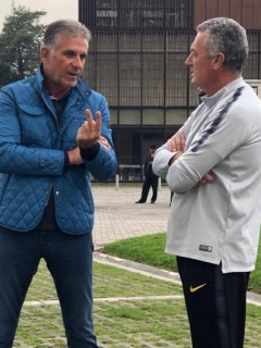 Carlos Queiroz y Gustavo Alfaro