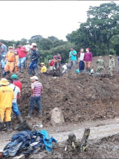 Deslizamiento de tierra en Cauca