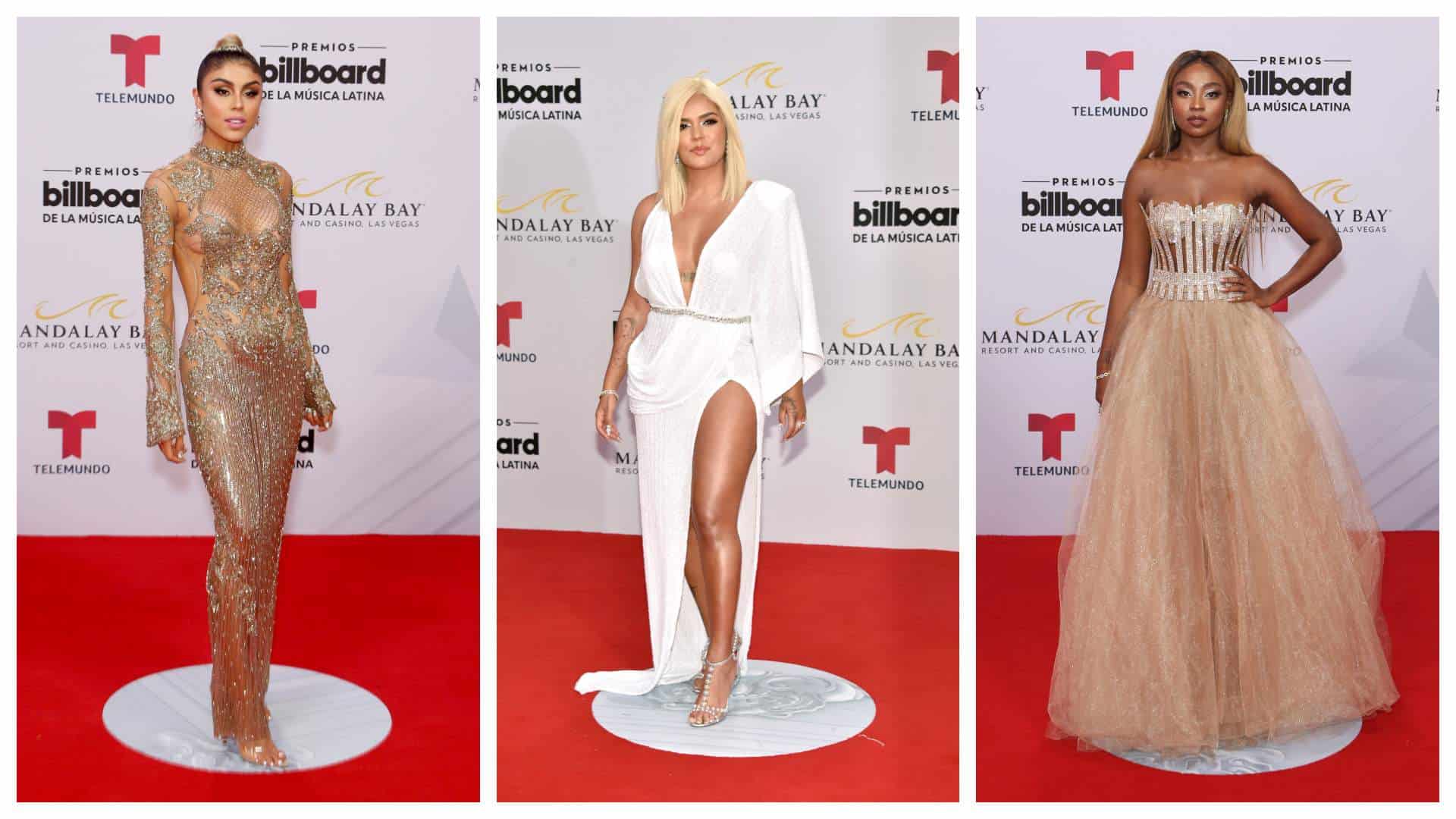 ropa Ideal Conductividad Artistas en la alfombra roja de los Premios Billboard de la Música Latina