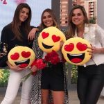 Sofía El Khoury, y las presentadoras Carolina Cruz, Carolina Soto y Catalina Gómez.