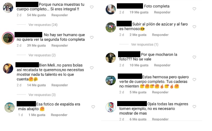 Comentarios post Melissa Martínez Comentarios post Melissa Martínez
