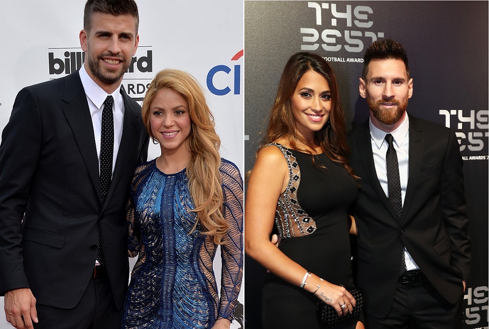 Foto: Shakira y Antonela Roccuzzo (esposa de Messi), en fiesta del Barcelona