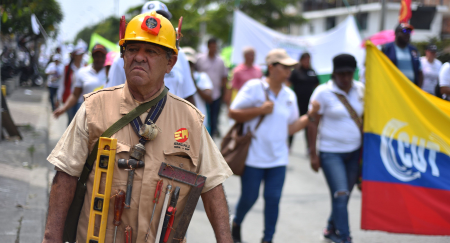 Marcha por el Día del Trabajo en Cali