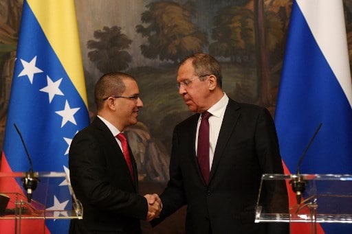 Serguéi Lavrov con Jorge Arreaza