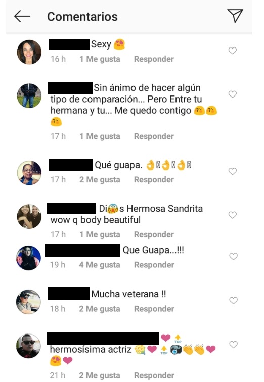 Comentarios post Sandra Guzmán Comentarios post Sandra Guzmán