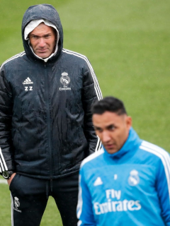 Zinedine Zidane y Keylor Navas