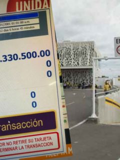 Imagen del tiquete con el cobro errado