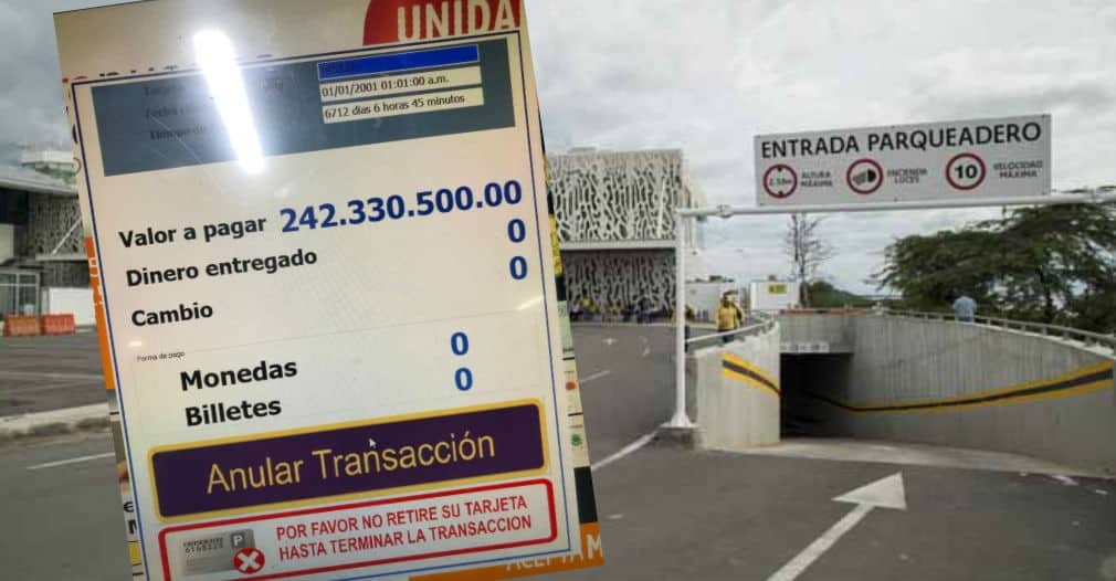Imagen del tiquete con el cobro errado