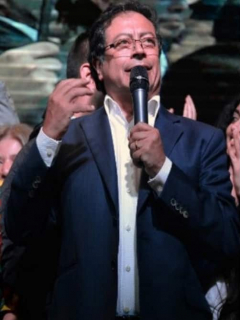 Gustavo Petro y Leidy Asprilla