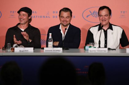Brad Pitt, Leonardo DiCaprio y Quentin Tarantino