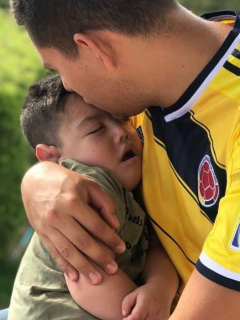 Santiago Londoño y su padre