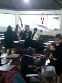 Inundación en colegio en Ibagué