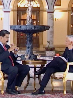Nicolás Maduro y Jorge Ramos