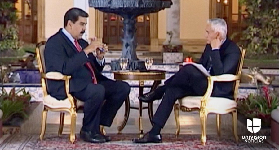 Nicolás Maduro y Jorge Ramos