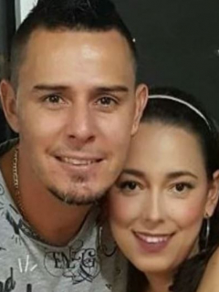 Luis Delgado y su esposa
