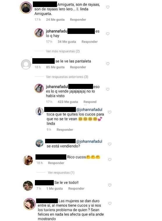 Comentarios post Johanna Fadul Comentarios post Johanna Fadul