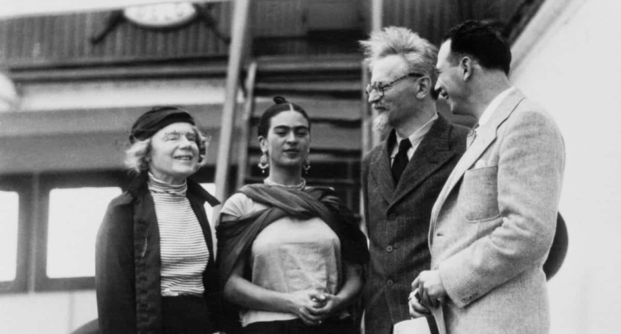 Leon Trotsky, Natalia Sedova y Frida Kahlo