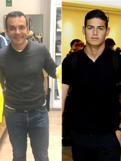 Juan Pablo Raba, actor; Juan Diego Alvira, presentador; y James Rodríguez, futbolista.