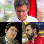 Claudia López, Miguel Uribe y Carlos Galán