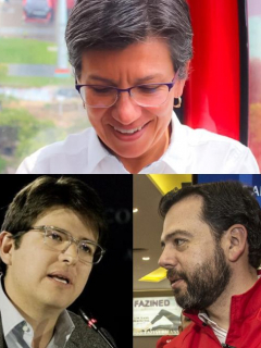 Claudia López, Miguel Uribe y Carlos Galán