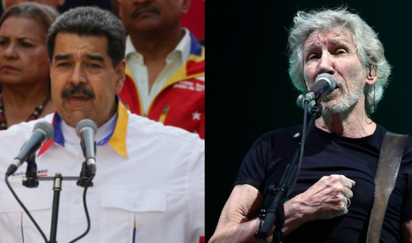Nicolás Maduro y Roger Waters