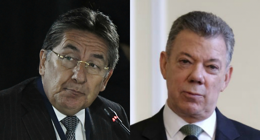 Néstor Humerto Martínez y Juan Manuel Santos