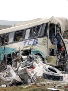 Bus siniestrado en Indonesia