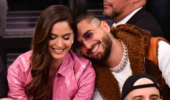 Natalia Barulich, DJ, y Maluma, cantante.