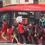 Transmilenio varado en troncal de Suba. Foto Twitter @danielrazarama
