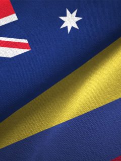 Banderas de Australia y Colombia
