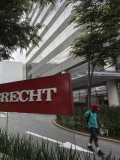 Fachada de sede de Odebrecht en Brasil