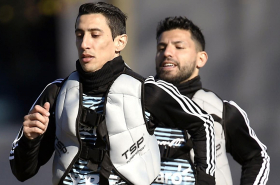 Ángel di María y Sergio Agüero