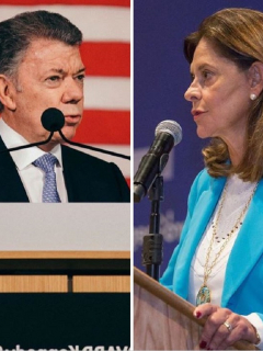 Juan Manuel Santos y Marta Lucía Ramírez