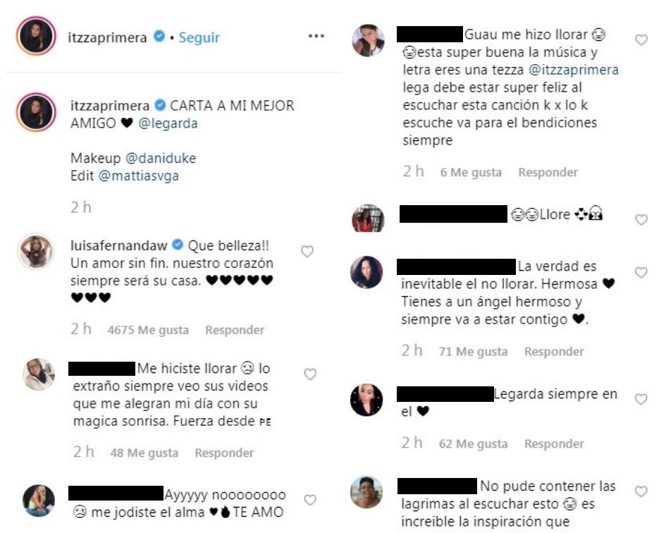 Comentarios post Itzza Primera