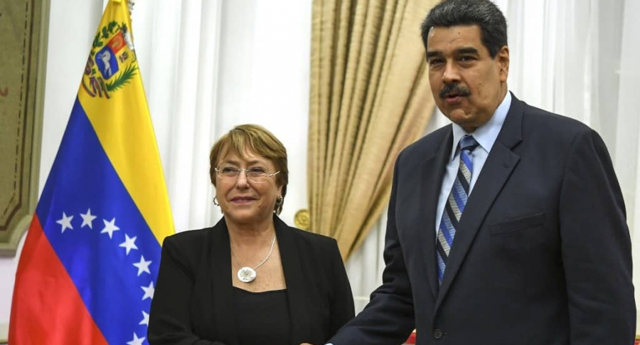 Michelle Bachelet y Nicolás Maduro