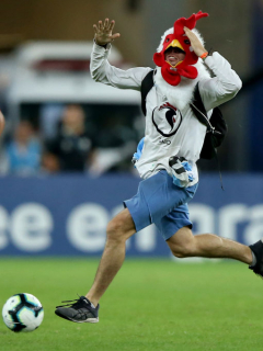 Hincha que ingresó al Chile vs. Uruguay de la Copa América 2019