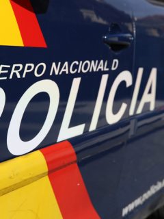 Carro de la policía de Madrid, España