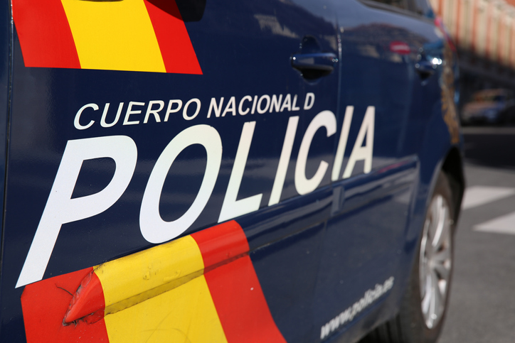 Carro de la policía de Madrid, España