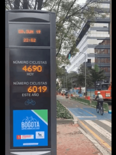 Dispositivo para contar ciclistas que transitan