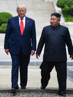 Donald Trump, presidente de Estados Unidos, y Kim Jong Un, gobernante de Corea del Norte.