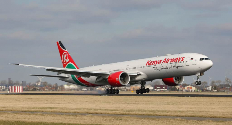 Avión de Kenya Airways